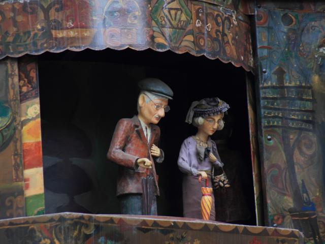 Watch a unique puppet show