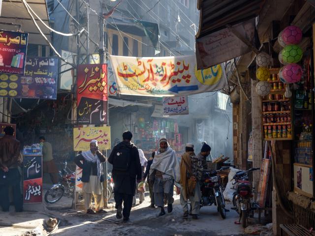 Get lost in the storyteller’s bazaar and visit Mohabbat Khan Mosque