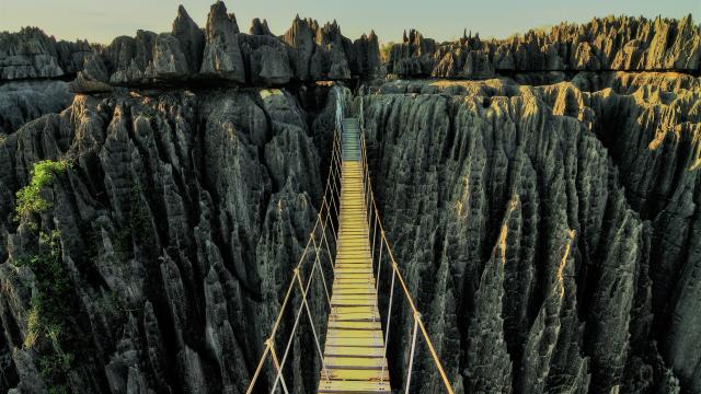 Explore the landscape of Tsingy