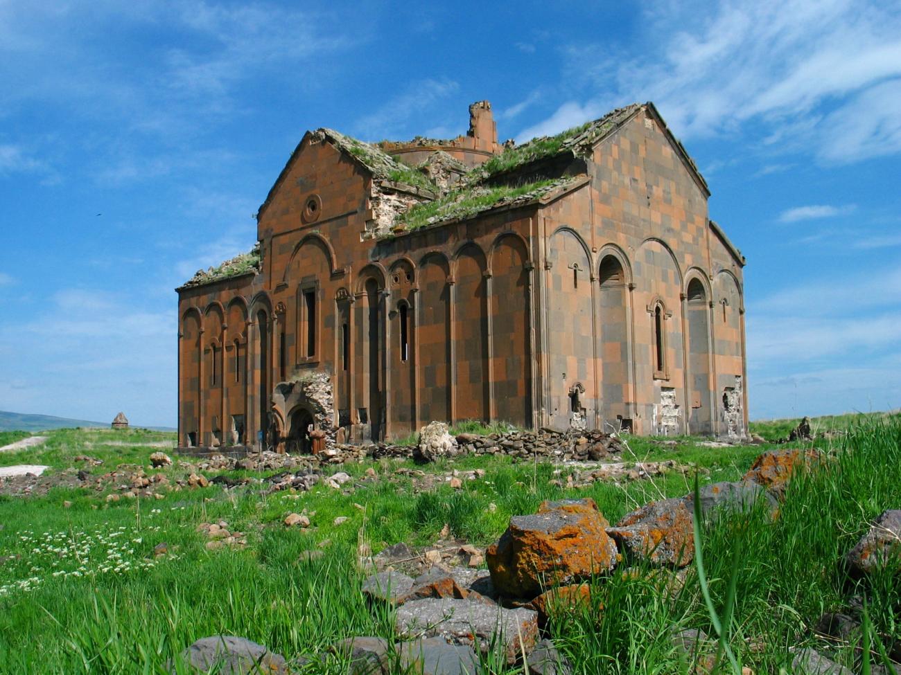 Ruins of Armenian cathedral in Ani, Turkey